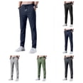 thumbnail image 1 of Mens Glide Pants Quick Dry Stretch Drawstring Waist Active Pants with Pockets Casual Lightweight Hiking Outfits Dark Blue 4XL, 1 of 6