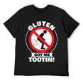 thumbnail image 1 of Mens Gluten Tootin Funny Gluten Free Joke design | Gluten Jokes T-Shirt Black, 1 of 5