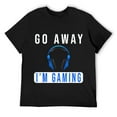 thumbnail image 1 of Mens Go Away I'm Gaming Don't Disturb video Gamer T-Shirt Black Small, 1 of 5