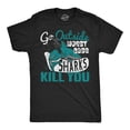 thumbnail image 1 of Mens Go Outside Worst Case Sharks Kill You T Shirt Funny Shark Attack Outdoors Joke Tee for Guys Graphic Tees, 1 of 9