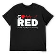 thumbnail image 1 of Mens Go Red - American Heart Health Month Awareness In February Short Sleeve T-Shirt Black 2X-Large, 1 of 5