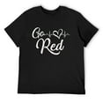 thumbnail image 1 of Mens Go Red - American Heart Health Month Awareness In February T-Shirt Black X-Large, 1 of 5