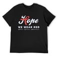 thumbnail image 1 of Mens Go Red in February Heart Disease Awareness Health Hope Heart T-Shirt Black 2X-Large, 1 of 5