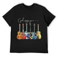 thumbnail image 1 of Mens God Says You Are Guitar Jesus Christian Bible Verse Faith Short Sleeve T-Shirt Black, 1 of 5