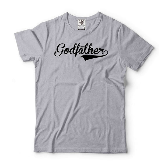 Mens Godfather T-shirt Godfather Gift Godfather Birthday Tee God Father Tee Shirt Christmas Gift (Small Grey)