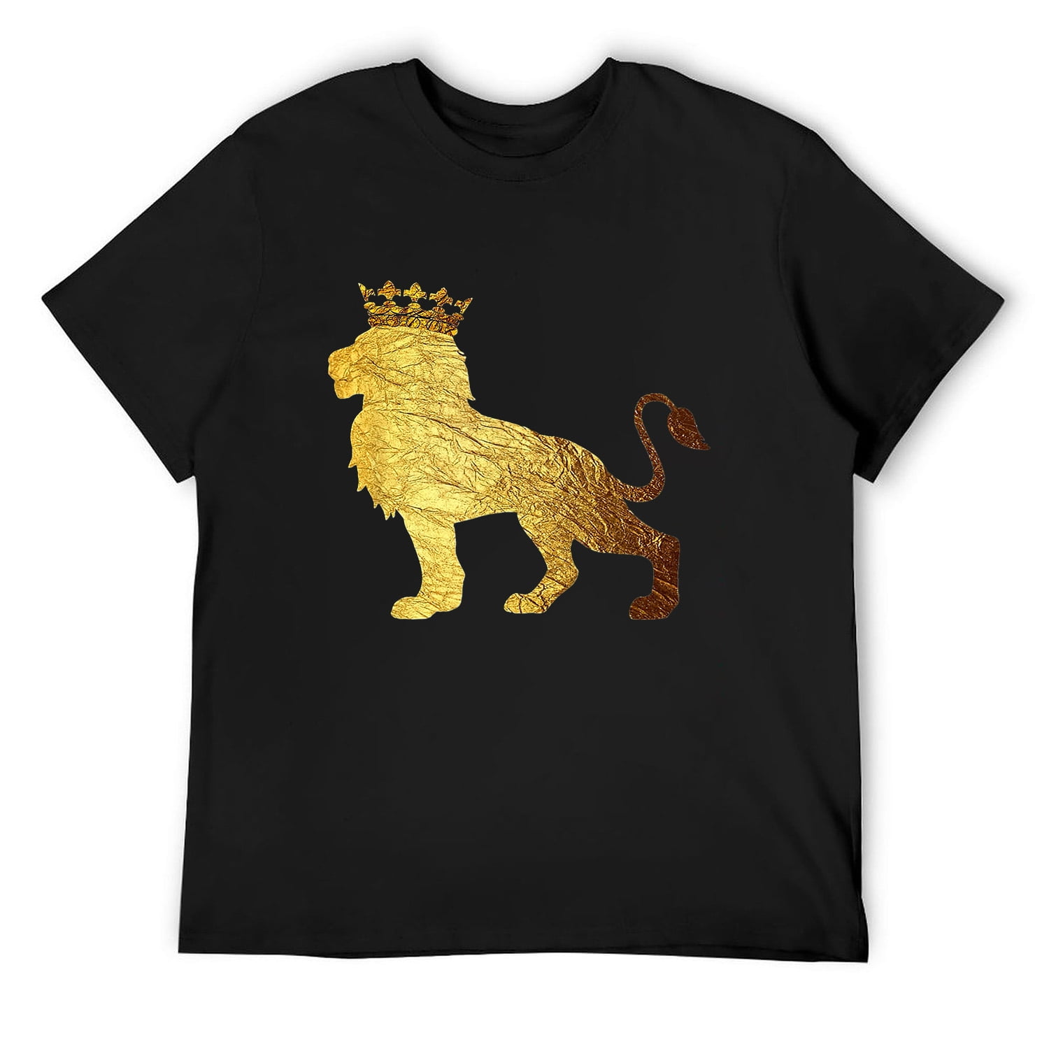 Gold Crown King Lion T-Shirt For Men-Cool Boys Lion Shirts Gold Crown King Lion T-Shirt For Men-Cool Boys Lion Shirts