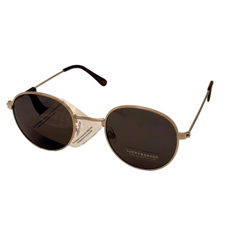 Mens Gold Metal Round, Solid Light, Smoke Lens, Nelson