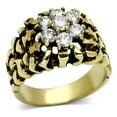 thumbnail image 1 of Mens Gold Nugget Rings Stainless Steel Nugget Anillo de Compromiso Oro Para Hombre Acero Inoxidable, 1 of 4