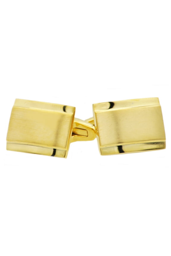 Mens Gold Plated Stainless Steel Cuff Links