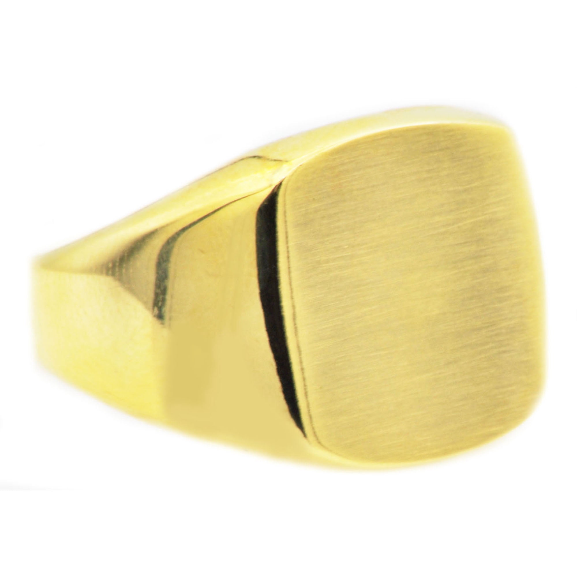 Mens Gold Plated Stainless Steel Ring