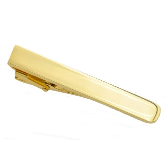 Mens Gold Plated Stainless Steel Tie Clip