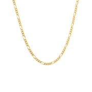 Mens Gold-Tone Stainless Steel Figaro Chain, 24-Inches