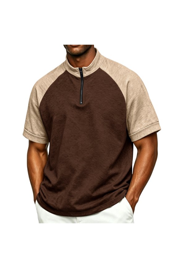 Mens Golf Baseball Pullover Waterproof Workout Cage Jacket Weather Resistant Short Sleeve 1/4 Zip Athletic Shirt, L