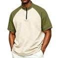 thumbnail image 1 of Mens Golf Baseball Pullover Waterproof Workout Cage Jacket Weather Resistant Short Sleeve 1/4 Zip Athletic Shirt, L, 1 of 5
