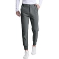 thumbnail image 1 of Mens Golf Dress Pants Skinny Fit Tapered Slim Stretch Lightweight Quick Dry Chino with Pockets for Work Casual, L, 1 of 4