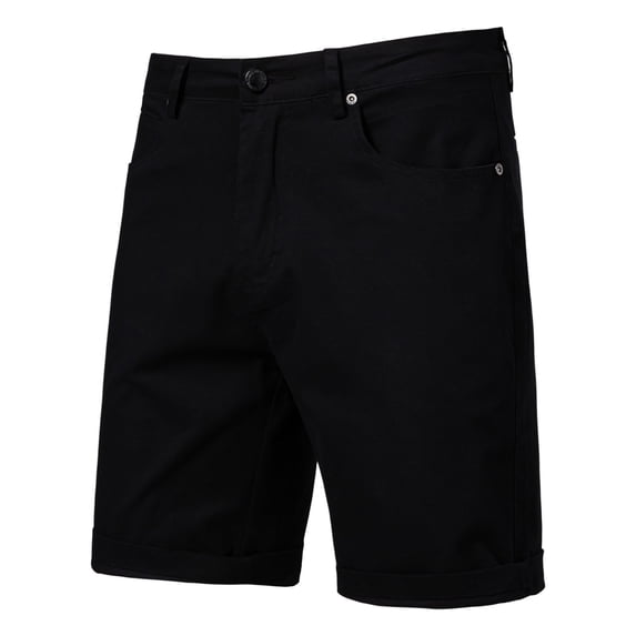 Mens Golf Dress Shorts Flat Front Button Elastic Waist Rolled Straight Leg Active Casual Work Shorts with Pockets