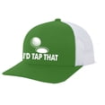 thumbnail image 1 of Mens Golf Hat Funny I'd Tap That Golf Ball Mesh Back Trucker Hat, Kelly Green/White, 1 of 1