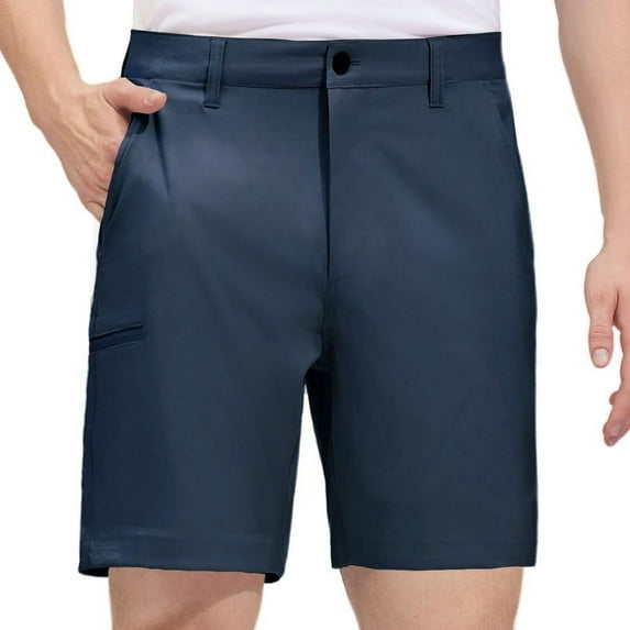 Mens Golf Hybrid Shorts 7 Inch Dress Stretch Hiking Flat Front Quick Dry Lightweight Board Casual Shorts with Pockets