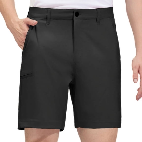 Mens Golf Hybrid Shorts 7 Inch Dress Stretch Hiking Flat Front Quick Dry Lightweight Board Casual Shorts with Pockets