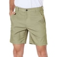 thumbnail image 1 of PULI Men’s Golf Hybrid Shorts 7" Dress Flat Front Quick-Dry Lightweight Stretch Chino Shorts with Pockets, 1 of 5