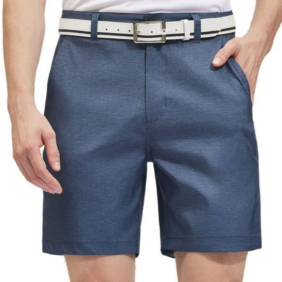 Mens Golf Hybrid Shorts 7 Inch Dress Stretch Hiking Flat Front Quick Dry Lightweight Board Casual Shorts with Pockets