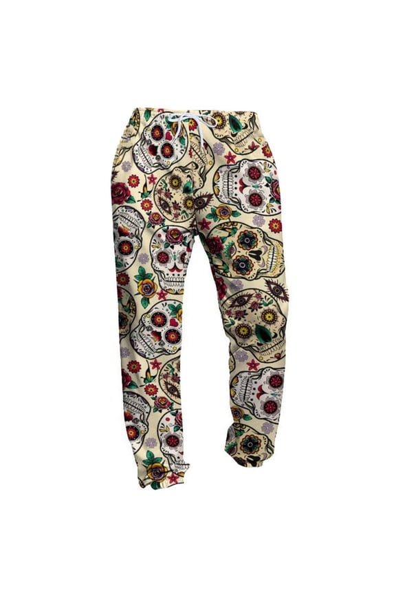 Mens Golf Pants Printed Stylish Design Breathable Fabric Outdoor Activities Mens Jeans Relaxed Fit,Beige,L