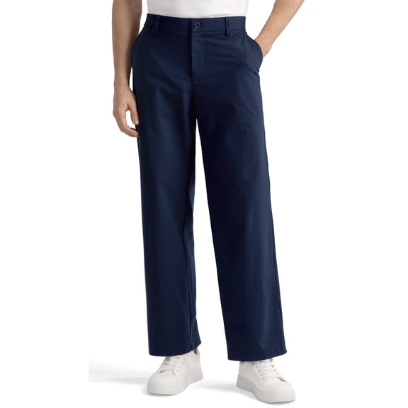 Mens Golf Pants Relaxed Fit Wrinkle-Free Stretch Waistband Casual Dress Pants 5 Pockets