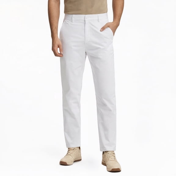 Mens Golf Pants Stretch Quick Dry Lightweight Work Dress Casual Trousers with Pockets