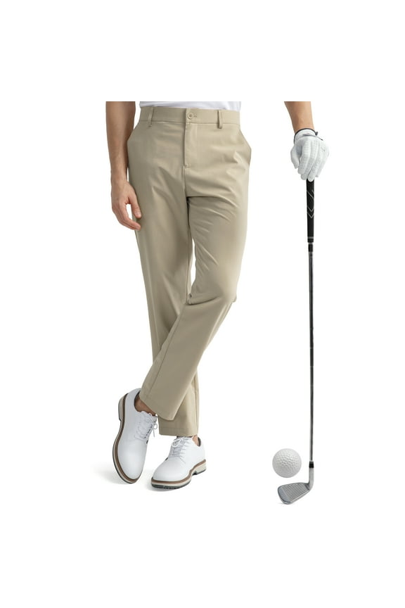 Men's Golf Pants Stretch Pants 30"/32" Quick Dry Lightweight Work Business Casual Trousers 34Wx30L