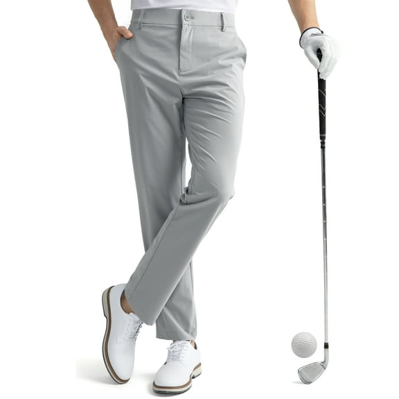 Mens Stretch Golf Pants Work Dress Comfy Pants 30"/32"Lightweight Quick Dry Casual Trousers 36Wx32L