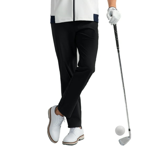 Mens Golf Pants Stretch Work Dress Pants 30"/32" Quick Dry Lightweight Comfy Flex Trousers 38Wx32L