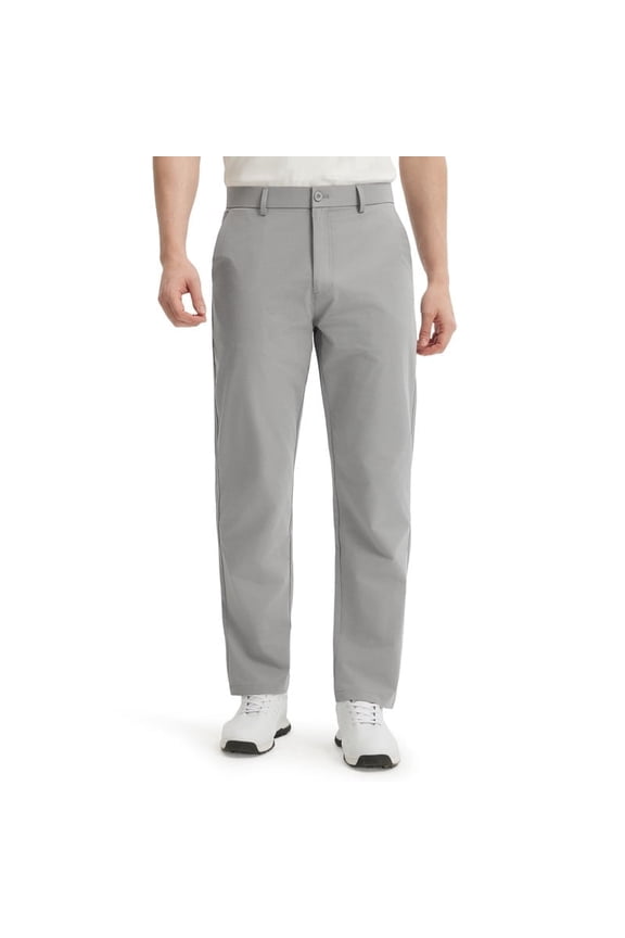 Mens Golf Pants-Stretch Work Dress Pants Quick Dry Lightweight Casual Comfy Trousers with Pockets Light Gray Various sizes