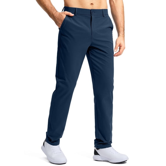 Mens Golf Pants Stretch Work Dress Pants Quick Dry Lightweight Casual Comfy Trousers with Pockets,M