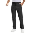 thumbnail image 1 of Mens Golf Pants Stretch Work Dress Pants Quick Dry Lightweight Casual Comfy Trousers with Pockets, 1 of 6