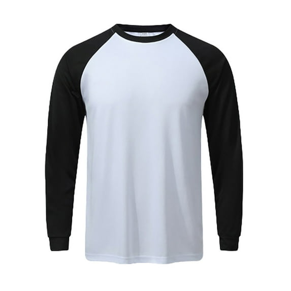 Mens Golf Polo Fashion Color Blocked Long Sleeved Sports Breathable Sports Mens Graphic T-Shirts,White,5XL