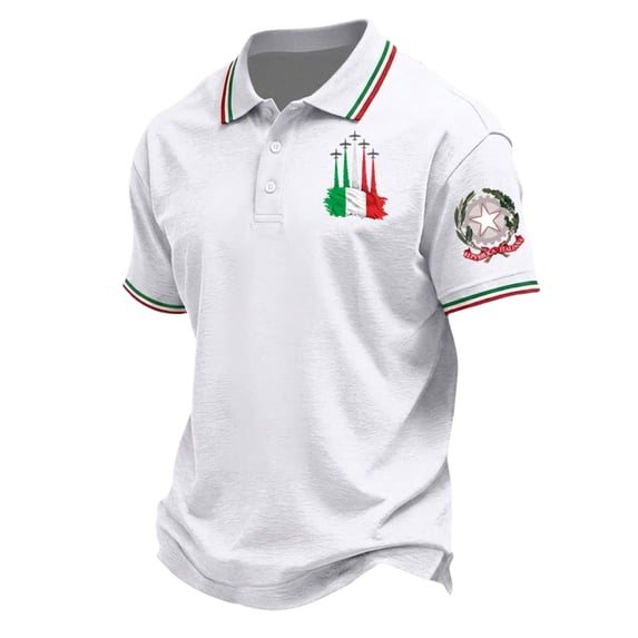 Mens Golf Polo Shirts Italian Classic Breathable Comfort Fit Mens formal Shirts,White,5XL