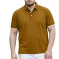 thumbnail image 1 of Mens Golf Polo Shirts Short Sleeve Casual Banded Bottom Stretch Classic Fit Solid Knit T-Shirts, 1 of 9