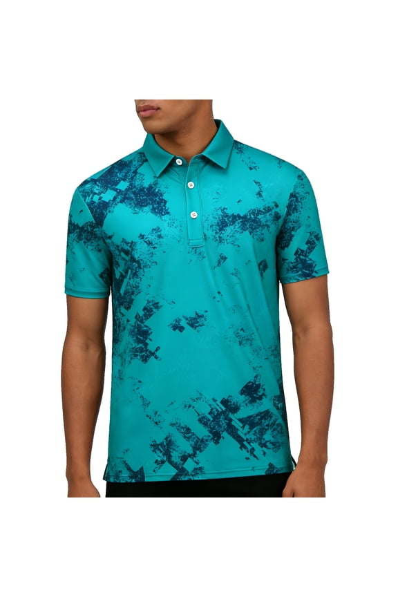 Mens Golf Polo Shirts Short Sleeve Dry Fit Casual Polos Wear UPF 30+ Father's Day Gifts Green XL