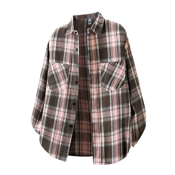Mens Golf Polo Shirts Stylish Korean Plaid Button Up Two Pockets Versatile Outer Mens Clothing,RD1,S