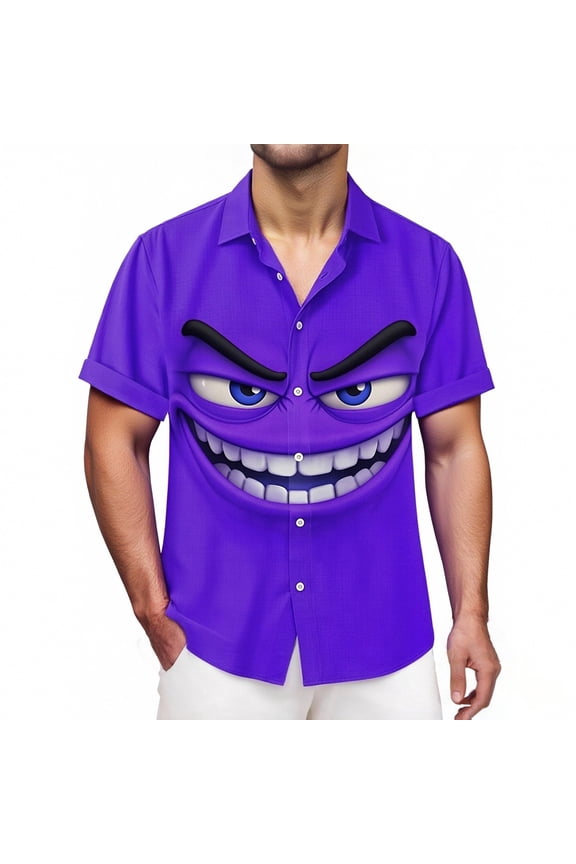 Mens Golf Polo Shirts Western Cowboy Print Short Sleeve Button Down Mens Clothing,Dark Purple,5XL