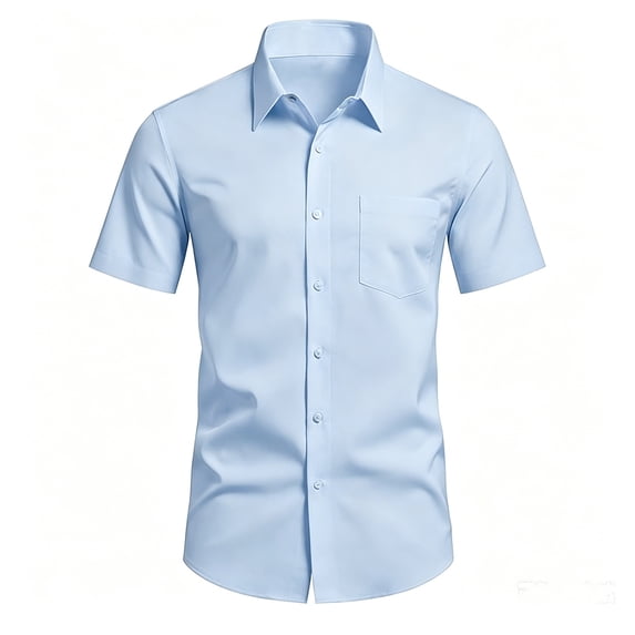Mens Golf Polo Short Sleeve Button Down Printed Regular Mens Undershirts,Light Blue,L