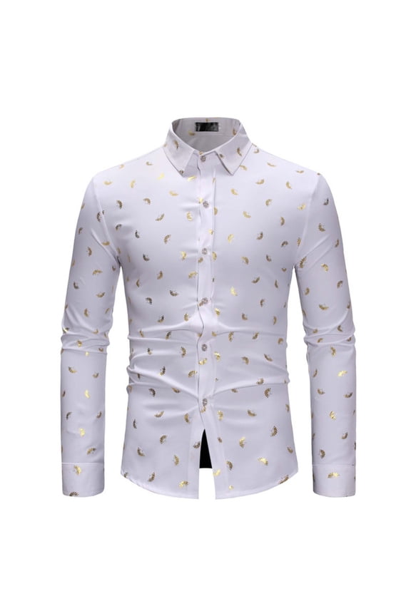 Mens Golf Polo Tops Long Sleeve Trend Classic Loose Plus Size Men Clothes,White,2XL