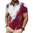 thumbnail image 1 of Mens Golf Shirt Fitted Athletic Collared Shirts Slim Fit Print Short Sleeve T-Shirts, 1 of 3