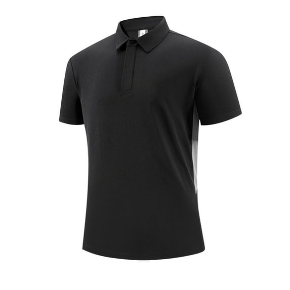 Mens Golf Shirt Moisture Wicking Quick-Dry Solid Short Sleeve Shirts for Men