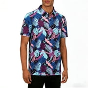 Mens Golf Shirt Performance Polo Shirts for Men Short Sleeve with Collar Purple M