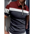 thumbnail image 1 of Mens Golf Shirt Short Sleeve Dry Fit Geometric Print Moisture Wicking Performance Patterns Collared Polo Shirt Gray M, 1 of 6