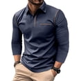 thumbnail image 1 of Mens Golf Shirts Cotton Vintage Casual Button Up Business Shirt Compression Fit Gym Workout Tops, 1 of 8