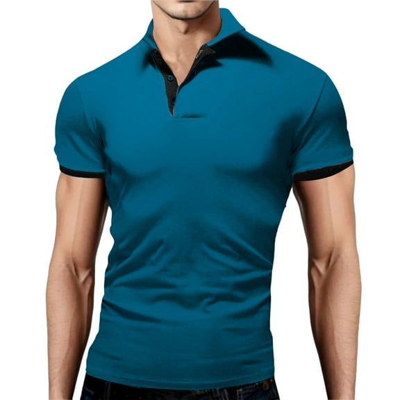 Mens Golf Shirts Fashion Collocation Lapel Baggy Short Sleeved Top Mens Clothes,Mint Green,5XL