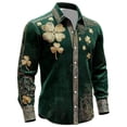thumbnail image 1 of Mens Golf Shirts Saint Patrick'S Day Irish Novelty Print School Outfits for Teachers,Dark Green-1,L, 1 of 3