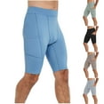 thumbnail image 1 of Mens Golf Shorts Man Solid-Color Casual Sports Running Yoga Pocket Shorts Half Shorts Pants Gray Xxxl, 1 of 4